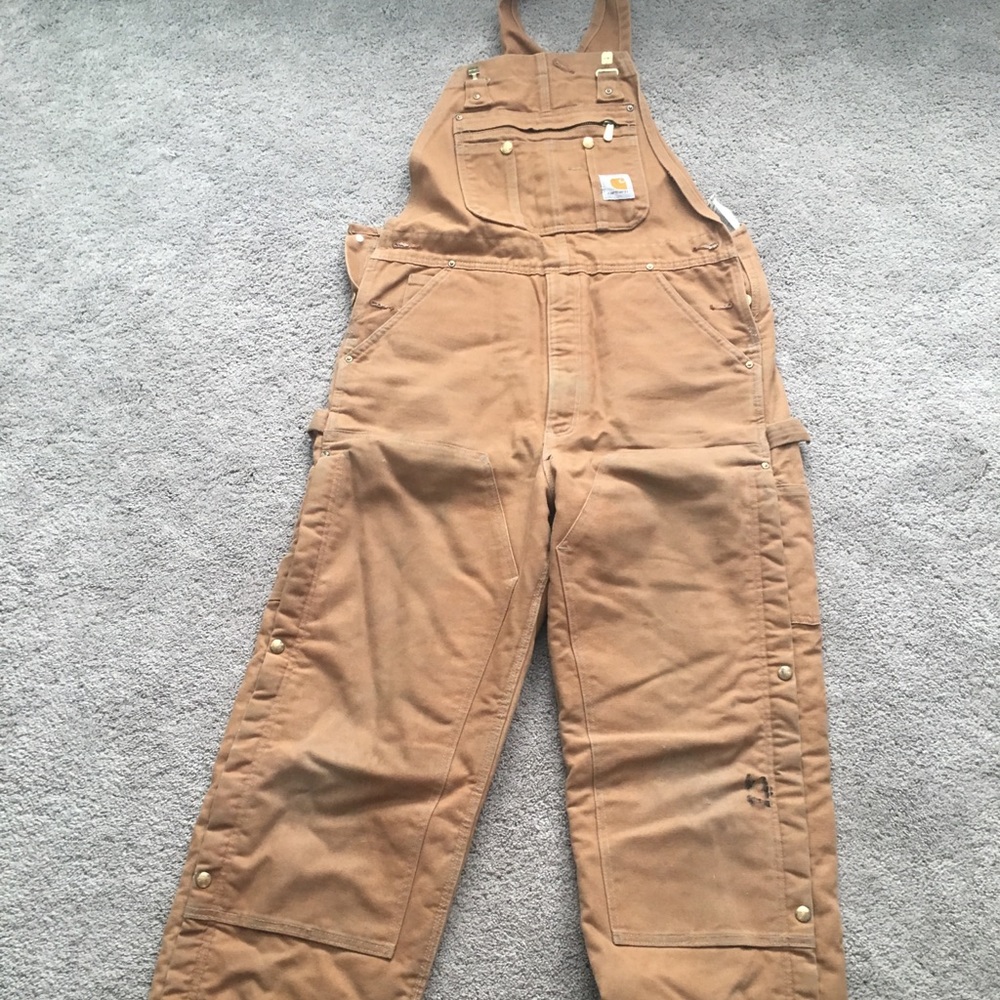 Carhartt lined overalls.